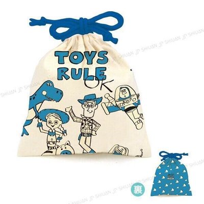 *現貨*日本Disney 迪士尼 玩具總動員 束口袋 收納袋 束口包 抽繩包 棉質禮物袋 Toy Story 皮克斯