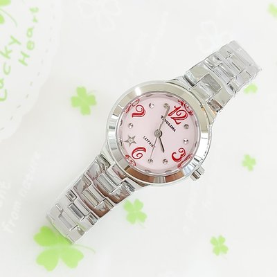 日本Tivolina女錶手錶26mm/小款小而美/數字鑽釘小星星/藍寶石水晶鏡面/精緻小巧(粉紅面)特價