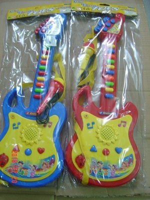 小羅玩具批發-兒童音效吉他 電子吉他 電吉他 電子音樂吉他 附麥克風可唱歌 約45cm(719/722)