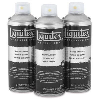 Liquitex spray varnish 平光 緞面 消光凡尼斯 增光凡尼斯 噴漆 400ml  專業 保護漆