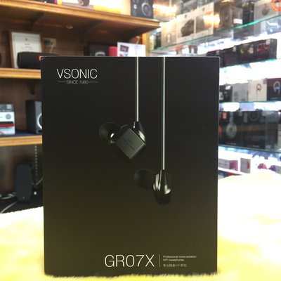 年末特價 可試聽 有現貨 可自取 VSONIC GR07X 旗艦2.5平衡耳道式耳機 沉穩黑 視聽影訊