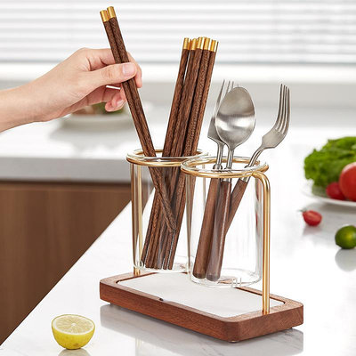 廚房筷子餐具收納筒家用勺子刀叉收納架瀝水創意筷子籠置物架筷托嗨購