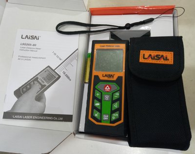 萊賽LAISAI LSG203綠光測距儀 80米 長度/面積/體積 坪數 工地主任必備 可當指示筆
