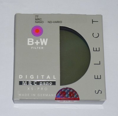B+W XS-Pro 77mm ND-Vario MRC nano 可調式減光鏡 XSP 捷新公司貨  (新款)