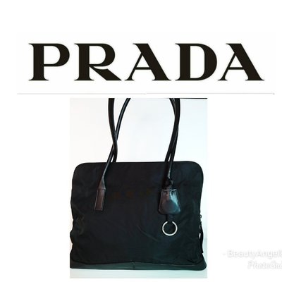 PRADA 三角鐵 黑色 公事包 電腦包 側肩背包 側背包 手提包 精品包真品688 一元起標 有LV