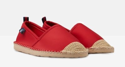 正品現貨-英國 Joules 可穿在海邊防水紅色帆布鞋