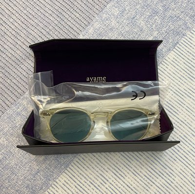 少戴近全新日本手工鏡框Ayame BOSTON Sunglasses: Crystal Gold