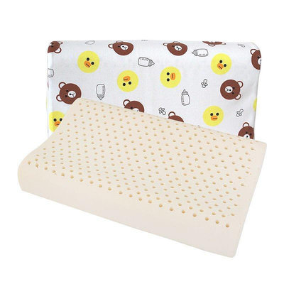 新店促銷 兒童乳膠枕頭四季通用大童3-12歲寶寶泰國橡膠枕芯護頸助睡眠枕 可開發票