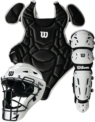 ((綠野運動廠))最新WILSON EZ GEAR KIT2.0少年用捕手護具(整套)~面罩+護胸+護膝舒適保護力佳~