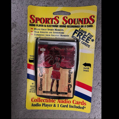 Audio player Michael Jordan 印刷 簽名 播放器 球卡 收藏 老物 芝加哥 公牛 23 全新 未拆封 少見