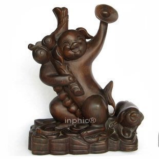 INPHIC-開運 越南紅木工藝品木雕家居飾品風水擺飾  母子豬