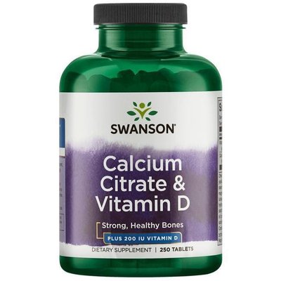 【天然小舖】Swanson 檸檬酸鈣+維他命D Calcium Vitamin D *250錠