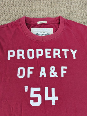 Abercrombie & Fitch AF 暗紅色短袖T-shirt S號