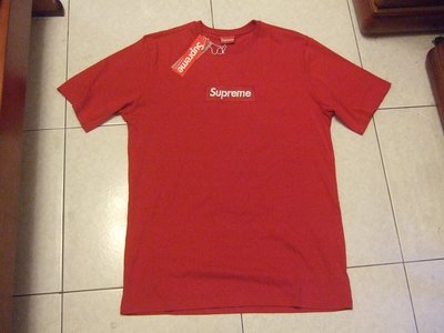 Supreme  紅色  刺繡  BOX 棉T