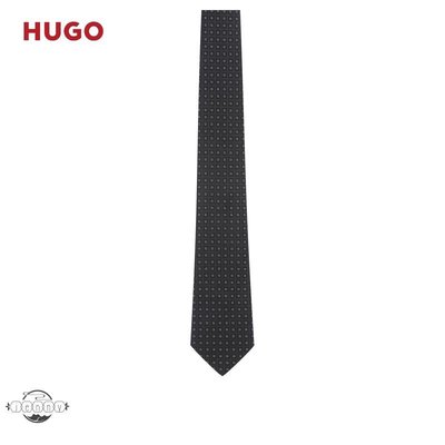新款HUGO BOSS雨果博斯男士春夏新款微型圖案桑蠶絲提花領帶