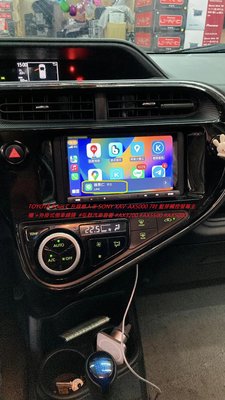 TOYOTA Prius C 升級植入㊣ SONY XAV-AX5000 7吋 藍芽觸控螢幕主機 +外掛式倒車鏡頭  #