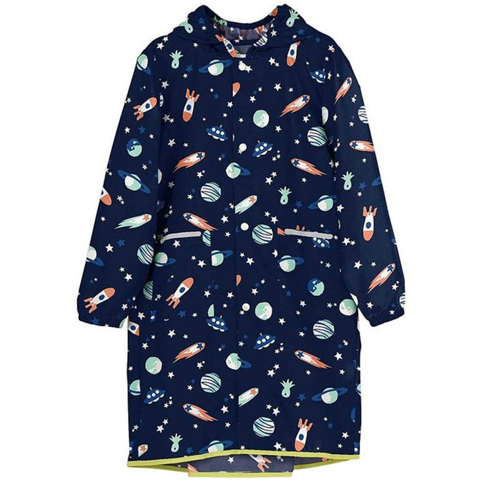 現貨!日本WPC 太空探險M 空氣感兒童雨衣/防水外套 附收納袋(95-120cm)
