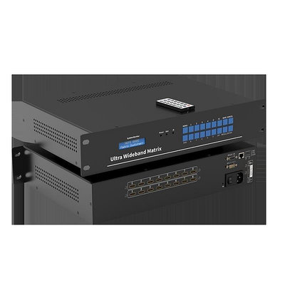 全館免運 切換器eKL-818H HDMI矩陣8進8出 8*8切換分配器機架式遙控RS232 高清視頻會議服務器串口協議高清視頻分配切換器 可開發票