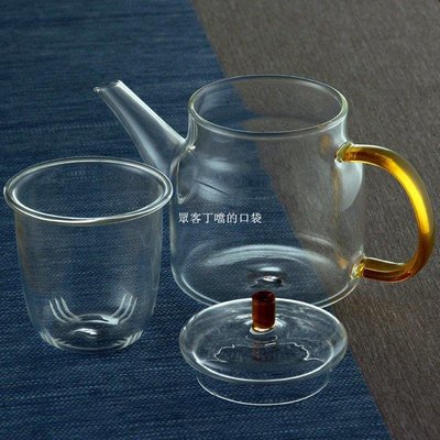 玻璃茶壺家用耐熱泡茶壺煮茶器透明功夫茶具玻璃內膽過-眾客丁噹的口袋