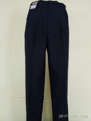 【平價服飾】台灣製造夏季薄款「3330-2」「涼感沙」打摺藍色條紋上班西褲工作褲(30-42)免費修改