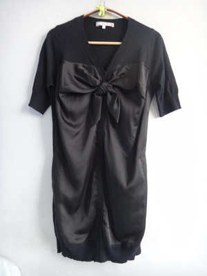 jacob00765100 ~ 正品 設計師 KAO MEIFEN 高美芬 黑色 針織雪紡洋裝 size: 11