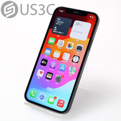 【US3C-桃園春日店】台灣公司貨 Apple iPhone 12 128G 黑色 6.1吋 臉部辨識 二手手機 UCare店保六個月