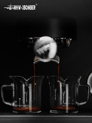 咖啡器具 MHW-3BOMBER轟炸機意式雙嘴量杯 玻璃小奶盅 shot杯 濃縮杯盎司杯