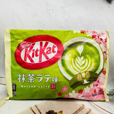 日本 雀巢 kitkat 抹茶拿鐵風味餅乾 10枚入 威化餅