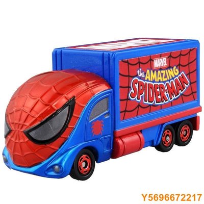 布袋小子Tomica Takara Tomy 合金小汽車兒童玩具 漫威英雄蜘蛛俠 運輸卡車模型男孩收藏禮品