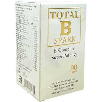 斯巴克B群錠 90粒/罐 高劑量B12、高單位B群（Total B SPARK）