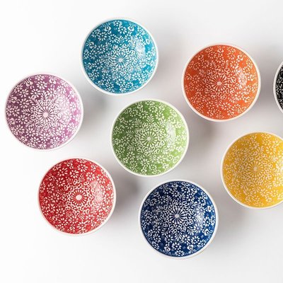 “正品”意大利Knindustrie Tat創意彩繪骨瓷沙拉碗土耳其風格 家用小吃碗