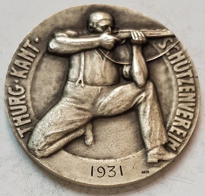 瑞士銀章 1931 Swiss Thurgauischer Romanshorn Silver Medal.