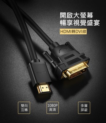 ~協明~ 綠聯 HDMI轉DVI雙向互轉線 1M/30116 1.5M/11150 2M/10135