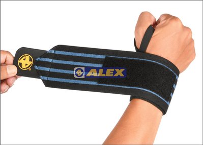 可自取 ALEX A-3301 一雙入 重訓護腕 強力護腕帶 重訓硬舉划船臥推 重訓輔助 護腕 台灣製造