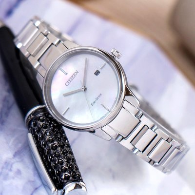 【時光鐘錶公司】CITIZEN 星辰 錶 EW2590-85D 光動能珍珠貝女錶 時尚 腕錶