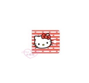♥小花花日本精品♥Hello kitty凱蒂貓紅色條紋愛心圖卡片收納夾 收納套 名片夾 收納 卡片必備 60221407