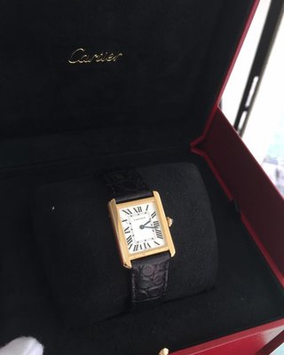 典精品 Cartier 真品 W5200002 卡地亞 Tank Solo 腕錶 附證.保單2020 現貨
