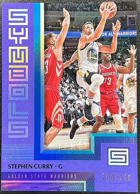 NBA 球員卡 Stephen Curry 2017-18 Status Symbols Purple 限量149