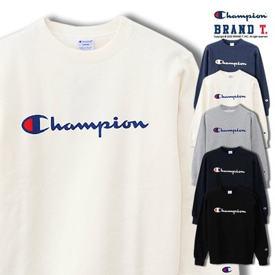 【Brand T】日版 CHAMPION BASIC CREW C3-L023 草寫 字體 內刷毛 大學T 衛衣 5色