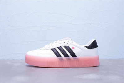 Adidas Samba Rose W 黑白粉底 鬆糕鞋 厚底 休閒運動板鞋 女鞋 EF4965【ADIDAS x NIKE】
