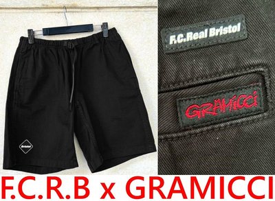 BLACK全新F.C.REAL BRISTOL x GRAMICCI登山攀岩褲F.C.R.B工作短褲FCRB黑色短褲