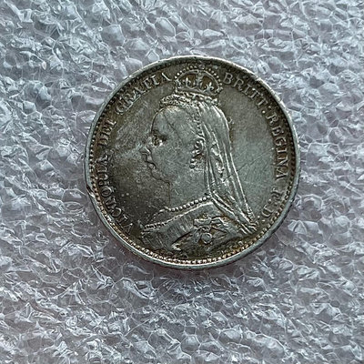 1887英國維多利亞6便士銀幣