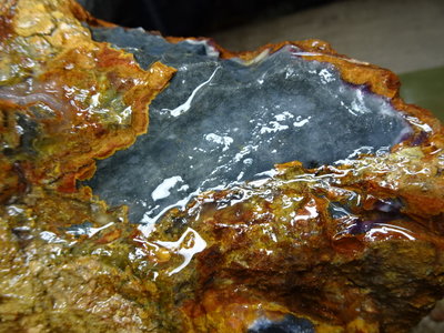 《藍晶寶石玉石特賣區〉→〈原石系列〉→天然包漿金線虎皮雪花斑紫玉髓原礦〈4650公克→u76