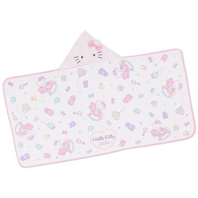 Hello Kitty 凱蒂貓 總線雨披（嬰兒）包巾 美樂蒂 兩款可選 小日尼三 日本帶回商品 初生兒 滿月最佳禮物