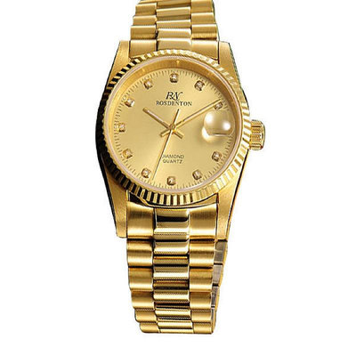「官方授權」ROSDENTON 勞斯丹頓 女 經典珍藏 金色腕錶(6062LG-2G)