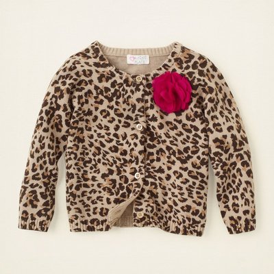 yun 法國 La Redoute 小女孩 Place 時尚單品 豹紋 針織外套 現貨 2、3、4T