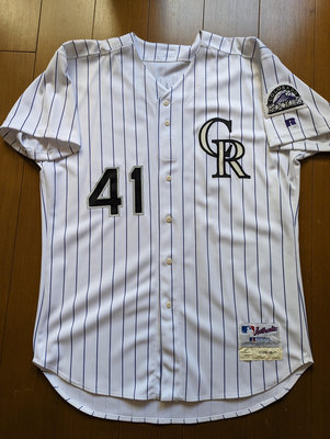 2003美國職棒大聯盟MLB科羅拉多洛磯隊Denny Stark的Game Used Jersey實戰球衣，含球團官方認證書