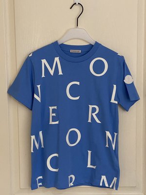 全新 Moncler logo print T-shirt  12A 現貨