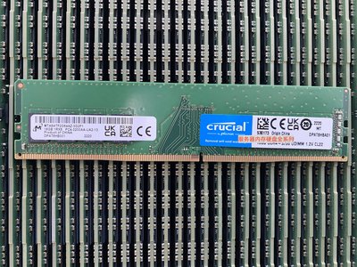 全新鎂光 三星 16G 1RX8 PC4-3200AA-UA2 DDR4 3200 桌機記憶體