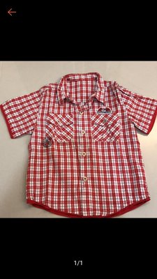 專櫃Boboli 西班牙童裝， 紅色格紋襯衫，3~4歲，帥氣， 男生女生都可以穿